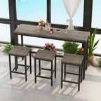 Bistrotisch-Set mit 3 Hockern