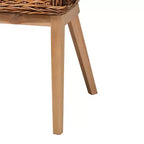 Set di 2 sedie da pranzo bali & pari Mario in legno di teak e rattan, finitura marrone naturale, in stile bohémien moderno