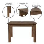 Prostokątny stół do jadalni Flash Furniture 46 x 30 z litej sosny