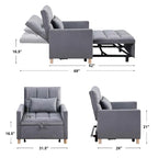 Aukfa Schlafsessel, umwandelbarer Einzelschlafsofa-Sessel mit Kissen