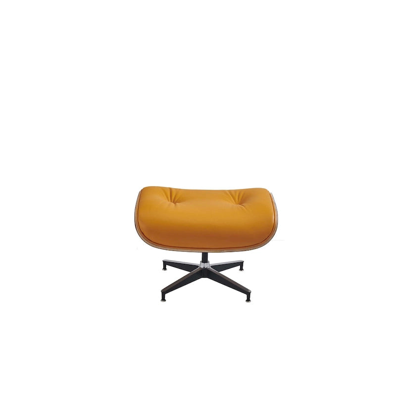 Poltrona lounge reclinabile in pelle dal design moderno di metà secolo
