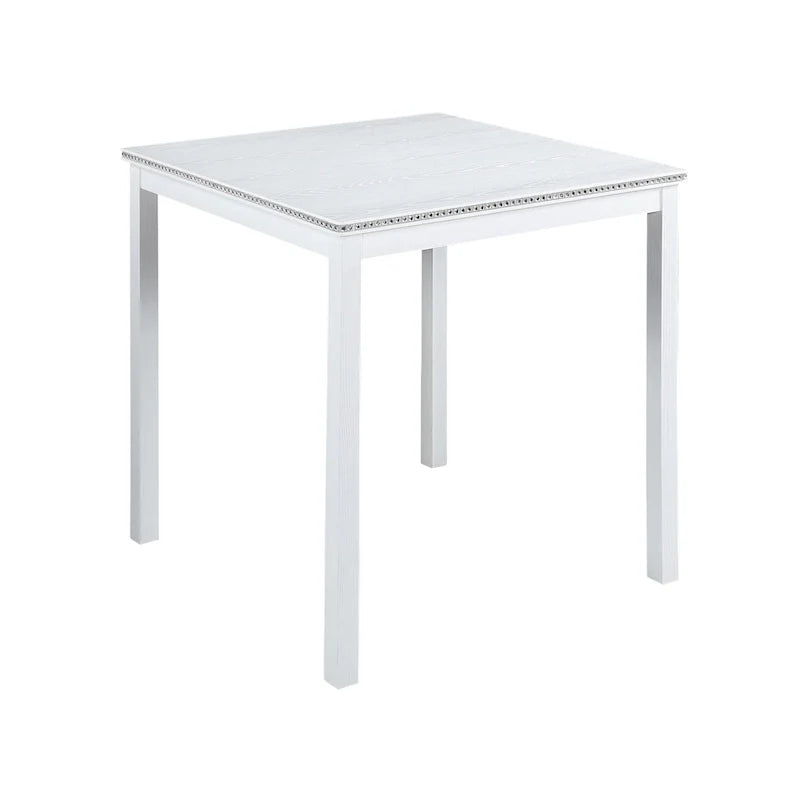 Modernes 5-teiliges Esszimmer-Set mit quadratischem Tisch in Tresenhöhe und 4 gepolsterten Stühlen