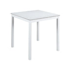 Modernes 5-teiliges Esszimmer-Set mit quadratischem Tisch in Tresenhöhe und 4 gepolsterten Stühlen