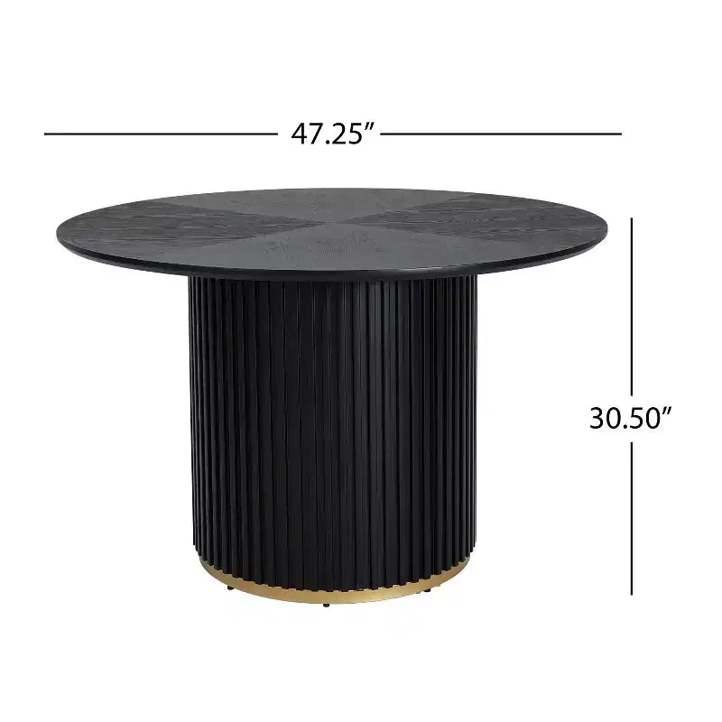 Christopher Knight Home Shankar moderne ronde eettafelset met 5 delen en stoelen met bekleding van rubberhout