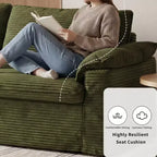 Dyonery 86 Cloud Loveseat-Sofa mit tiefer Sitzfläche und breiten Armlehnenkissen, stabilem Rahmen und atmungsaktivem ergonomischem Design