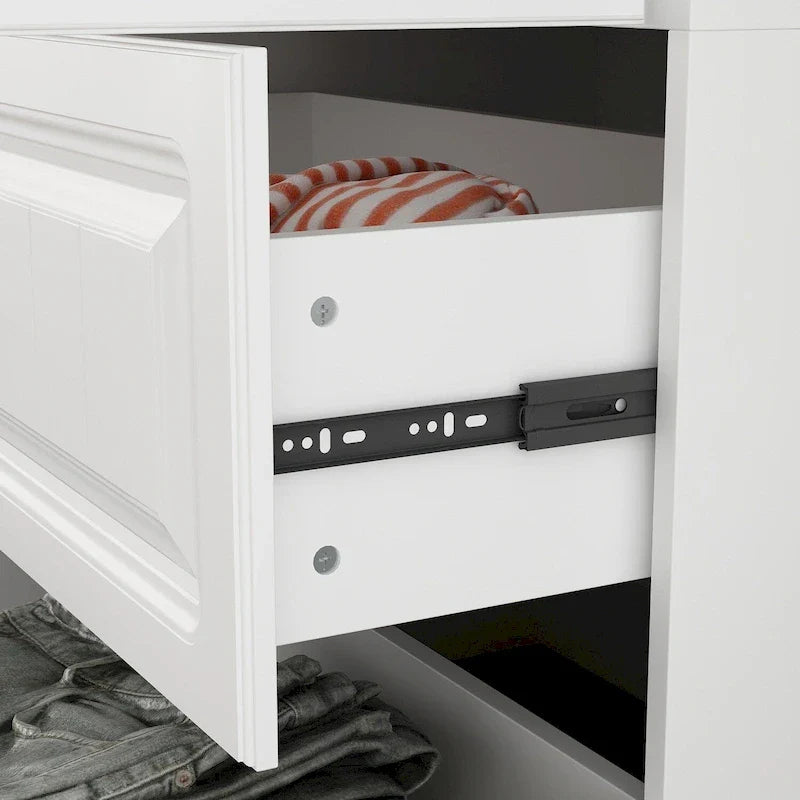 Kleiderschrank mit 93,9/74,2 Zoll Höhe, Hängebereich, Schubladen und Stauraum