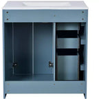 Badkamermeubel voor enkele wastafel van 30 met kast en 3 laden - zwart / blauw / groen / indigo / wit