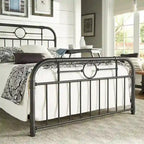 Schwarzes Metallbett