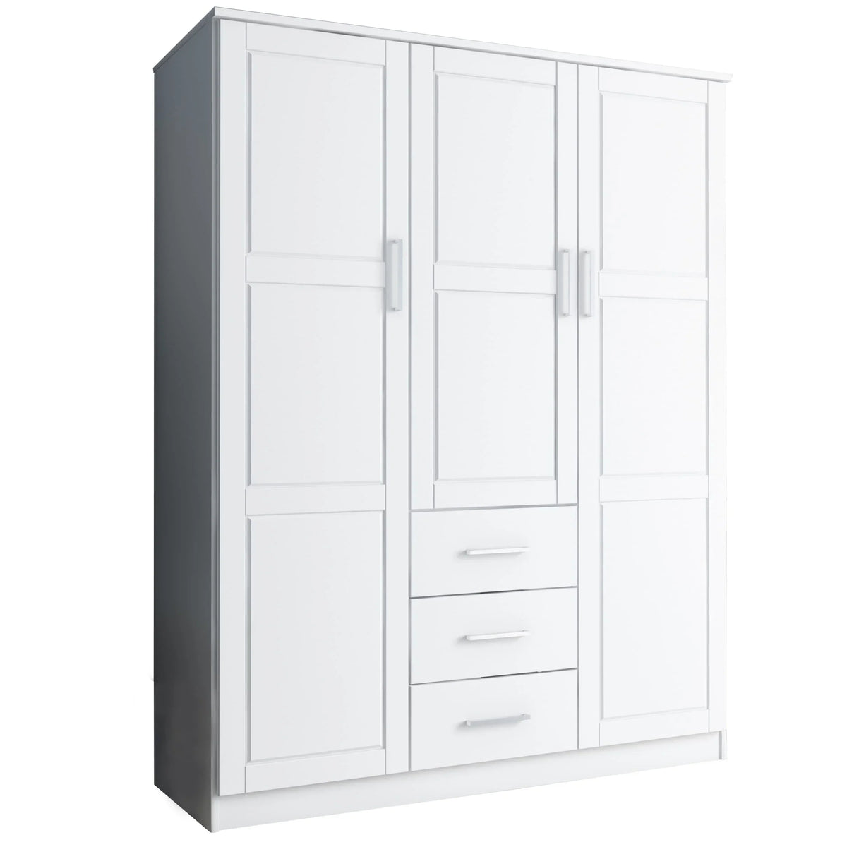 Guarda-roupa Cosmo Palace Imports com 3 portas, 100% madeira maciça, com portas de madeira maciça ou espelhadas