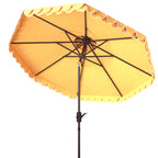 Parasol extérieur SAFAVIEH Kjerstin avec volant, 9 pieds, double toit