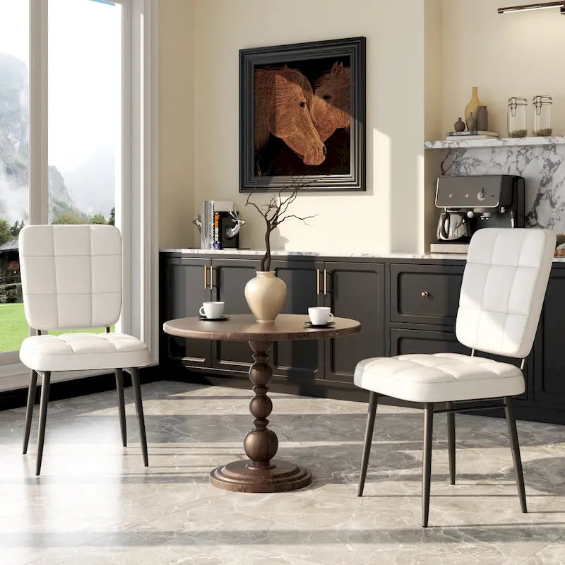 Conjunto de 2/4/6/8 cadeiras de jantar modernas, cadeiras de cozinha estofadas com almofada espessa para sala de jantar