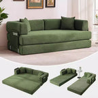 5-in-1-Schlafsofa, 78,8 Zoll, modulares Corduroy-Schlafsofa mit stabilem Rahmen, vielseitiger Futon für kleine Räume, Wohnzimmer und Gästezimmer