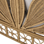 Homan Outdoor-Tagesbett aus Polyrattan mit Kissen, Hellbraun und Beige