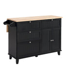 Ensemble îlot de cuisine TOPMAX avec rallonge rabattable et 2 places assises, ensemble table à manger avec étagère réglable, tiroirs et porte-serviettes