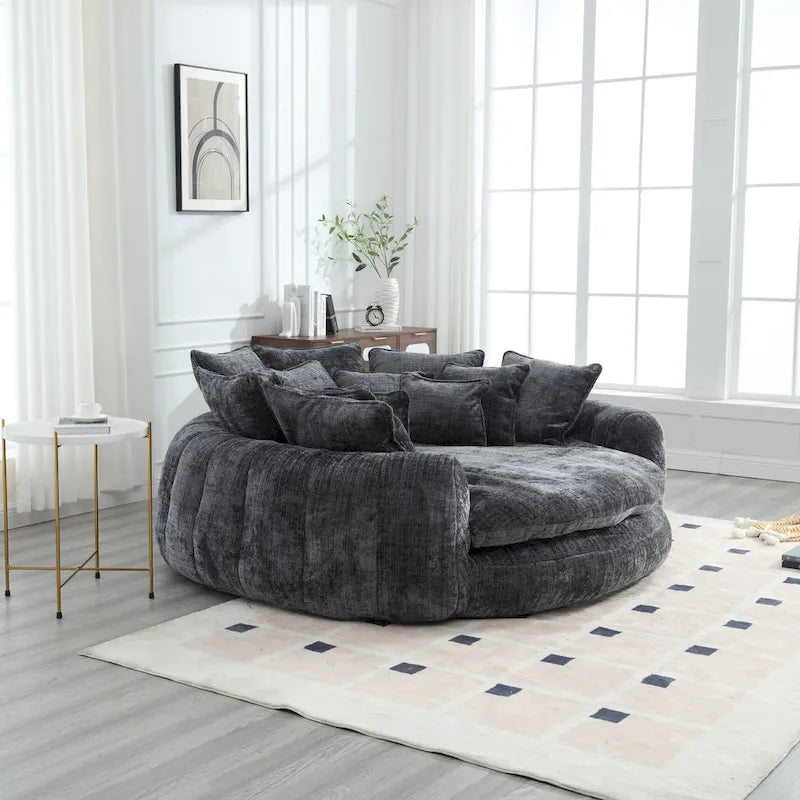 Confortável sofá-cama duplo Loaf, sofá-cama extragrande com apoios de braços