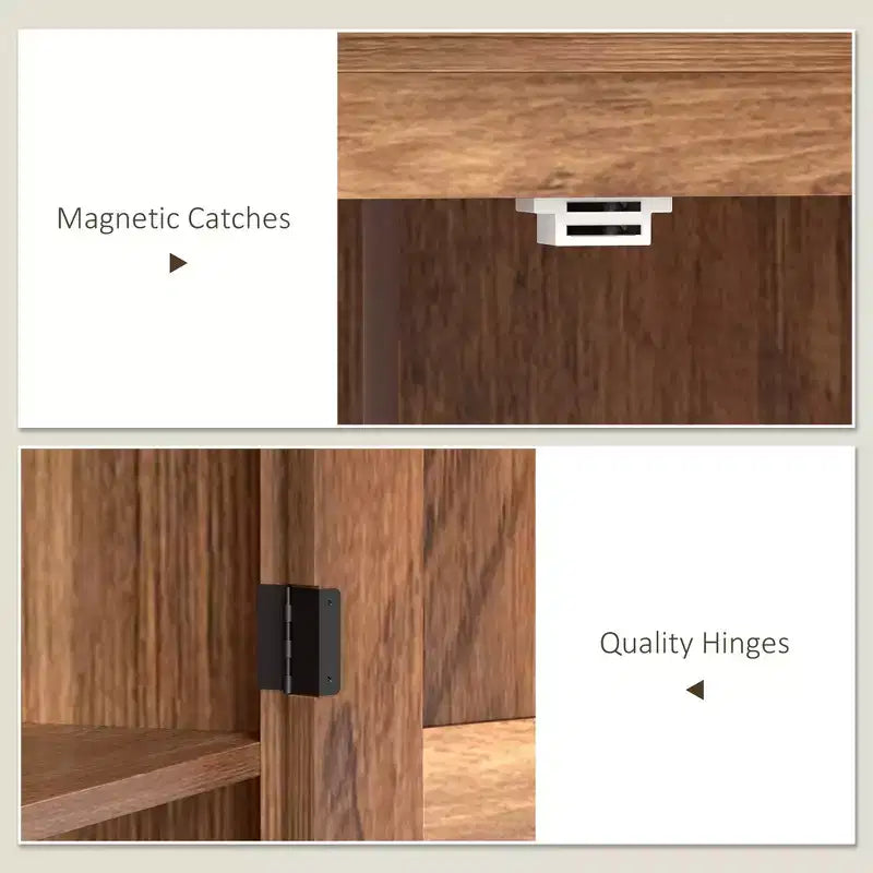 Armoire garde-manger de style champêtre HOMCOM 72 po avec portes de grange, grande armoire de rangement de cuisine avec étagères réglables et tiroir