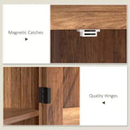 Armoire garde-manger de style champêtre HOMCOM 72 po avec portes de grange, grande armoire de rangement de cuisine avec étagères réglables et tiroir