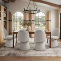 Ensemble de 6 chaises de salle à manger modernes pivotantes à 360°, sans accoudoirs, avec piètement de style piédestal, chaises d’appoint élégantes pour la cuisine, la salle à manger ou le bureau -Panipeachy