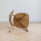 MAYEERTY set van 4 eetkamerstoelen van massief hout, natuurlijke houten stoelen voor keuken, eetkamer of woonkamer