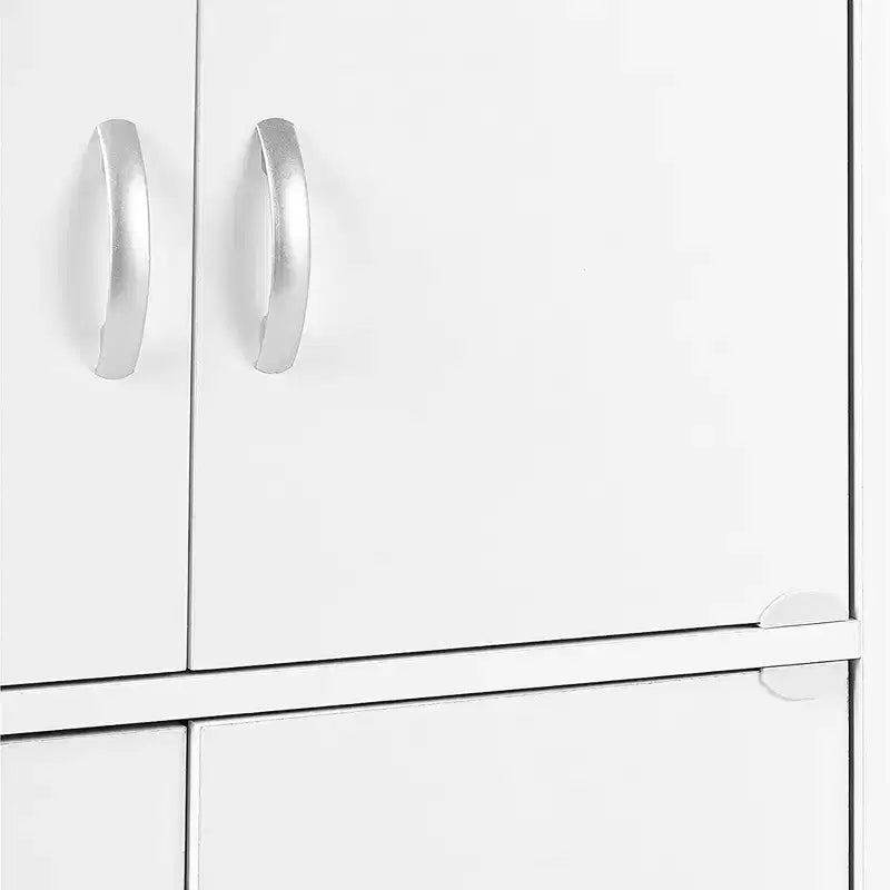 Hodedah HID44 robuster, geschlossener Mehrzweck-Aufbewahrungsschrank mit 8 Türen zur Bodenmontage, Bücherregal für Zuhause und Büro, Buchenholzoptik