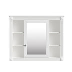36-Zoll moderner Waschtischunterschrank mit Aufsatzwaschbecken und Spiegelschrank, 2 Türen und 2 Schubladen