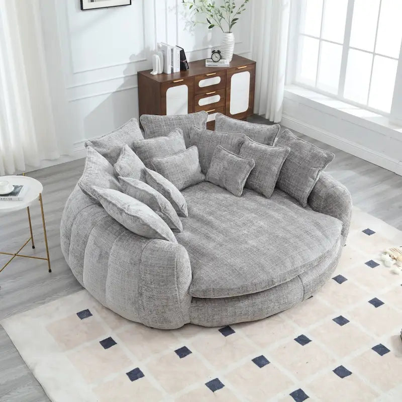 Confortável sofá-cama duplo Loaf, sofá-cama extragrande com apoios de braços