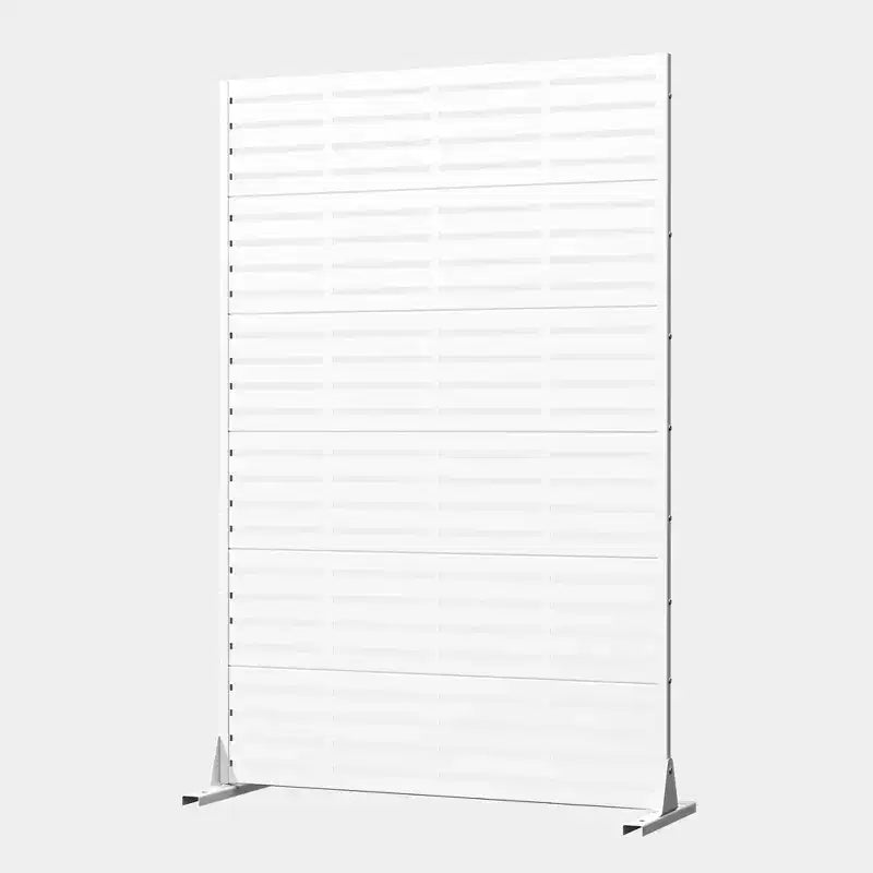 MAYEERTY 72 x 47 Zoll großer weißer Sichtschutz für den Außenbereich aus Naturmaterial, 6-teiliges Set, natürlicher Klappteiler für Hinterhof und Garten