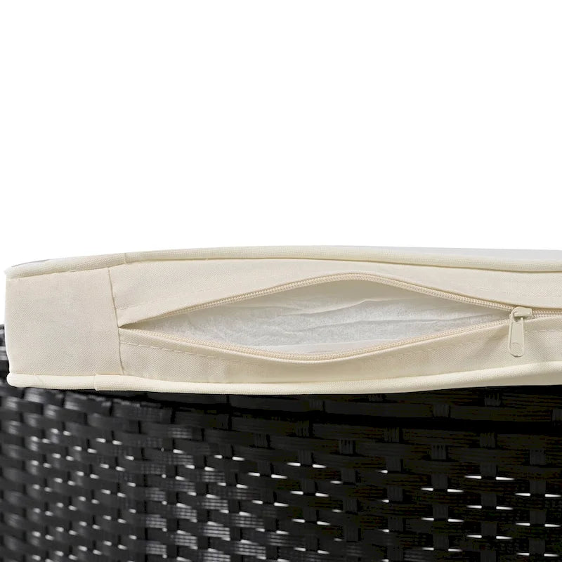 Spa-Umrandung, Spa-Gestell, viereckiges Outdoor-Lounge-Set aus Polyrattan