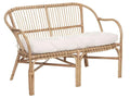 Banc deux places en rotin - Blanc