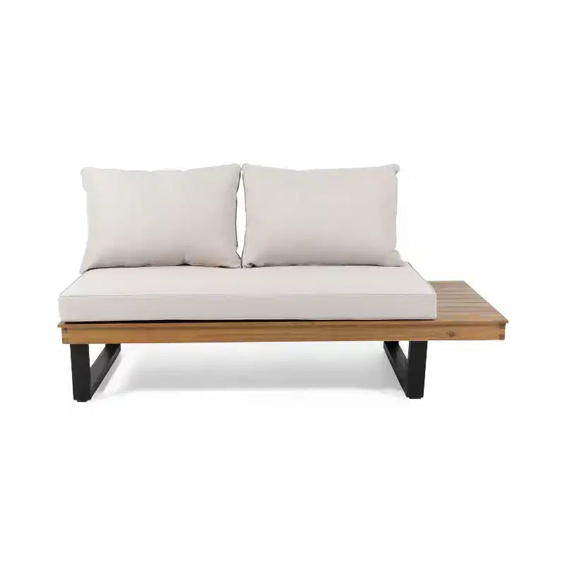 Ensemble de canapé d’extérieur modulable en L, ensemble de salon de patio, ensemble de sièges de jardin pour discuter avec table basse et coussins résistants à l’eau - ModernLuxe
