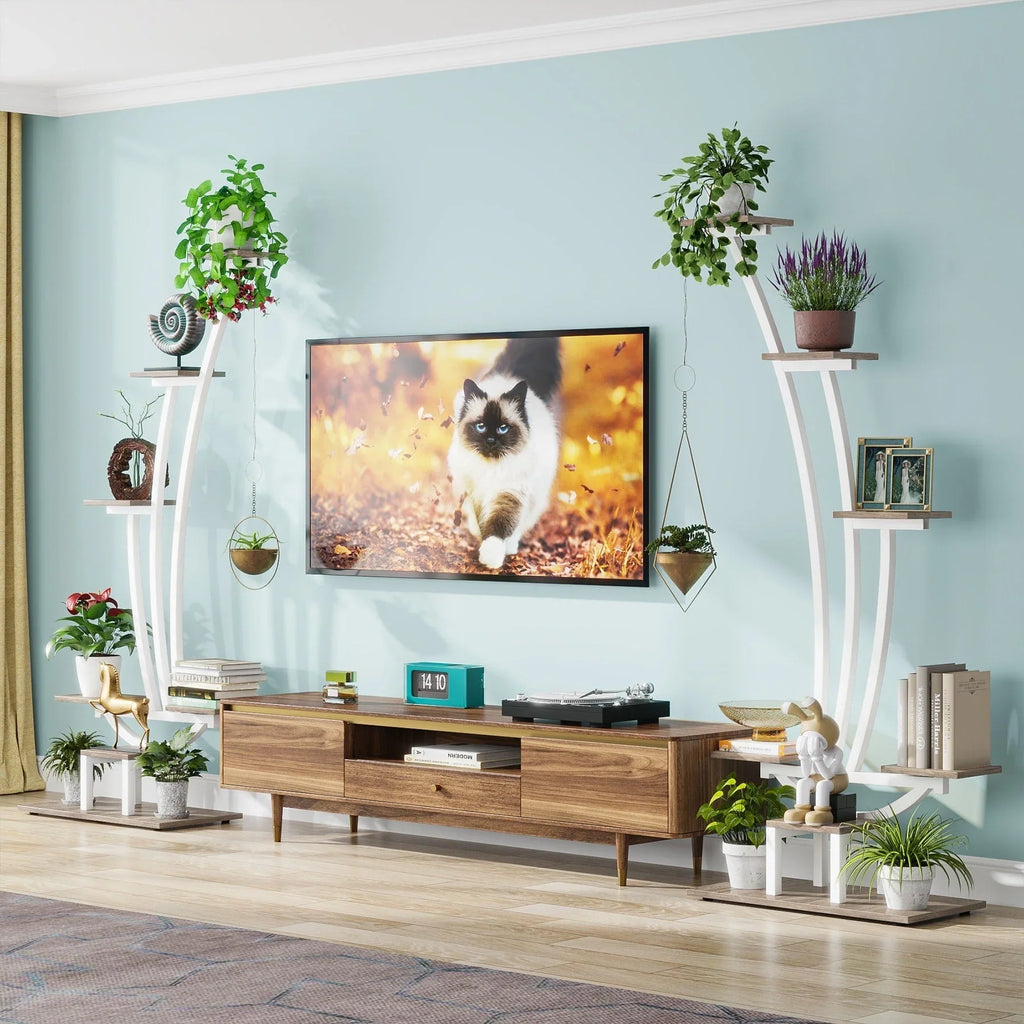 Zimmerpflanzenständer, 6-stöckiges Blumenregal für Haus und Garten – 2er-Set