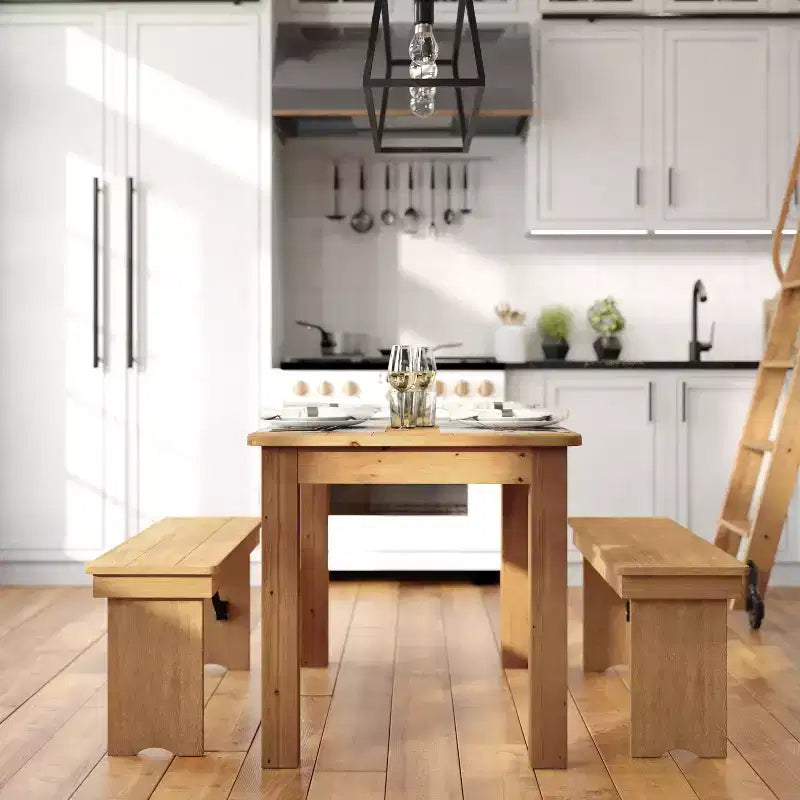 Prostokątny stół do jadalni Flash Furniture 46 x 30 z litej sosny