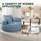 Runder Lazy-Sofa-Sessel -C Weiß/Blau/Grau/Gelb/Orange/Rosarot/Marineblau/Grün, Einzel- und Zweisitzer