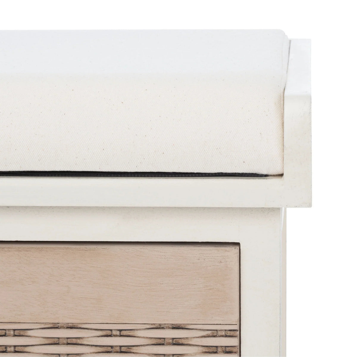 Úložná lavice SAFAVIEH Fiorello se 3 zásuvkami a polstrováním - 47.3 W x 15 L x 19 H - 47Wx15Dx19H