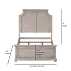 Conjunto de quarto Palisade de 5 peças, branco antigo