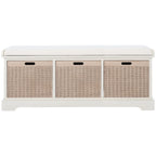 Úložná lavice SAFAVIEH Fiorello se 3 zásuvkami a polstrováním - 47.3 W x 15 L x 19 H - 47Wx15Dx19H