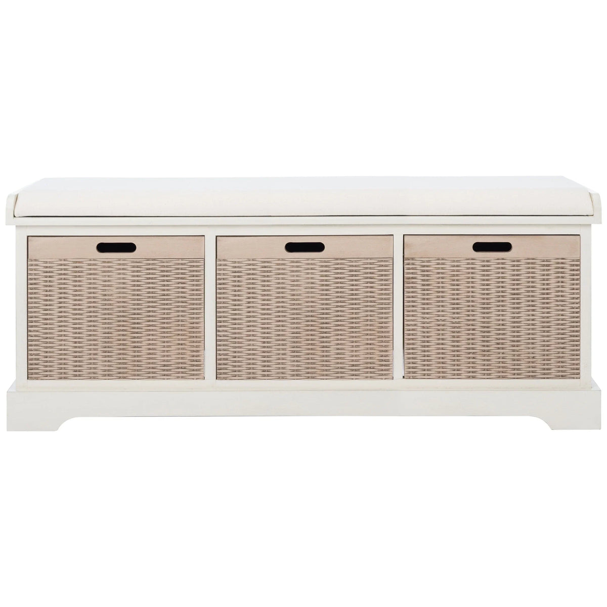 Úložná lavice SAFAVIEH Fiorello se 3 zásuvkami a polstrováním - 47.3 W x 15 L x 19 H - 47Wx15Dx19H