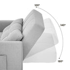 3-in-1-Schlafsofa mit verstellbarer Rückenlehne, ausziehbarer Sessel, umwandelbares Klappbett fürs Wohnzimmer