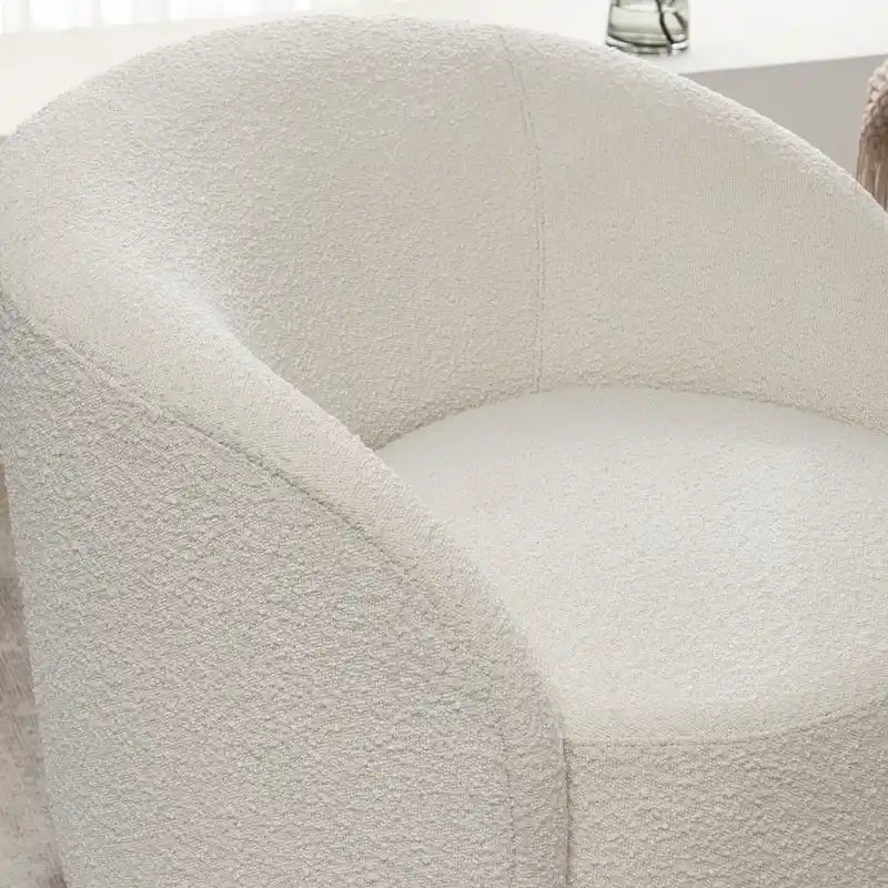 KINWELL 34 Wide Upholstered Swivel Accent Barrel Chair (Set of 2)