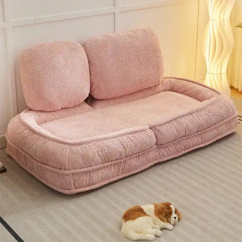 Leniwa sofa z 5 regulowanymi pozycjami, do siedzenia, spania i składania, idealna do sypialni lub salonu