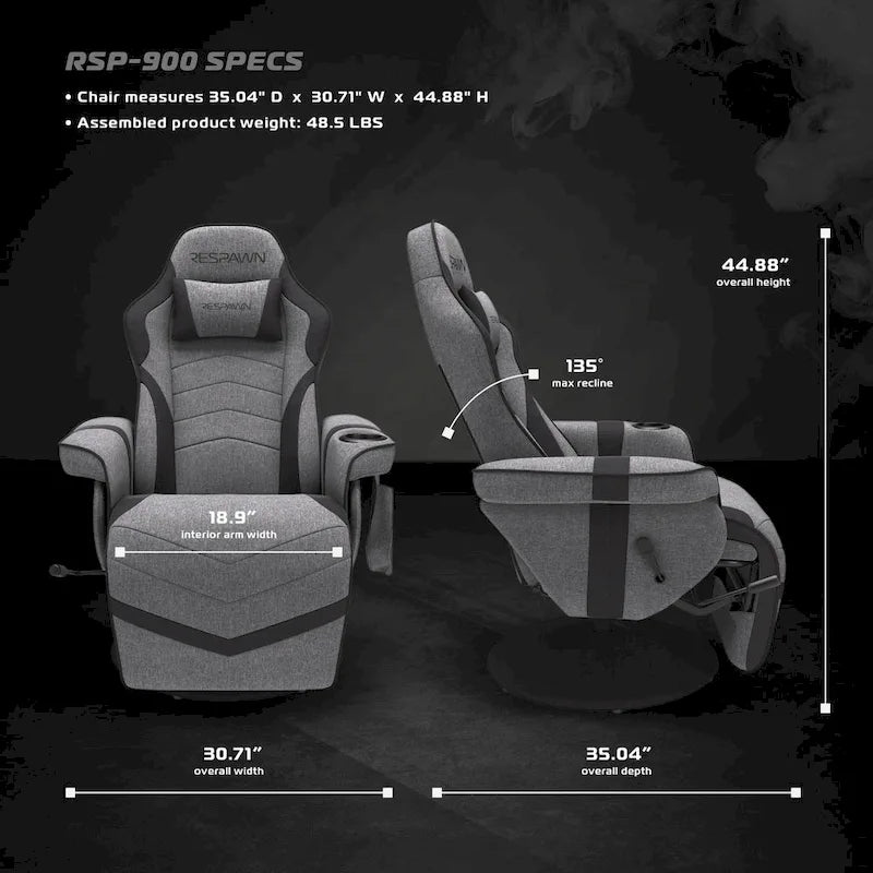 Gaming-Sessel – Gaming-Sessel mit Liegefunktion und Fußstütze