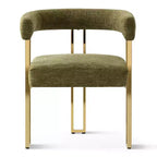 Conjunto de mesa de jantar extensível de redonda para oval com 4 cadeirões de veludo, design moderno com pé central, acomoda até 8 pessoas-Panipeachy