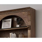 94dílná tradiční vysoká knihovní stěna, kolekce Stratton, hnědá - Martin Furniture