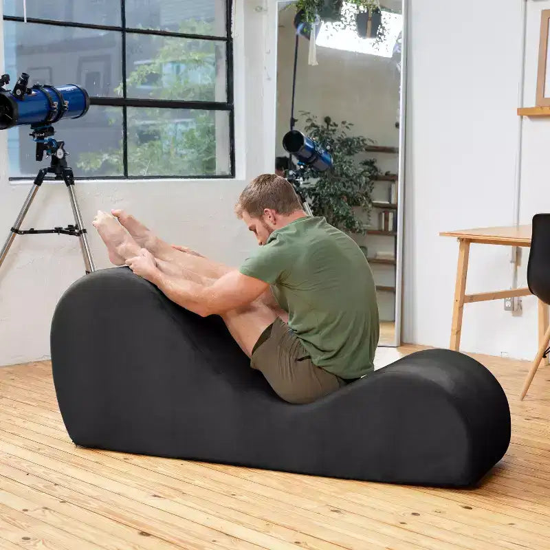 Elegantní lenoška Avana na jógu - vyrobeno v USA - skvělá na protahování, relaxaci, cvičení a další aktivity, 60D x 18W x 26H palců, světle šedá