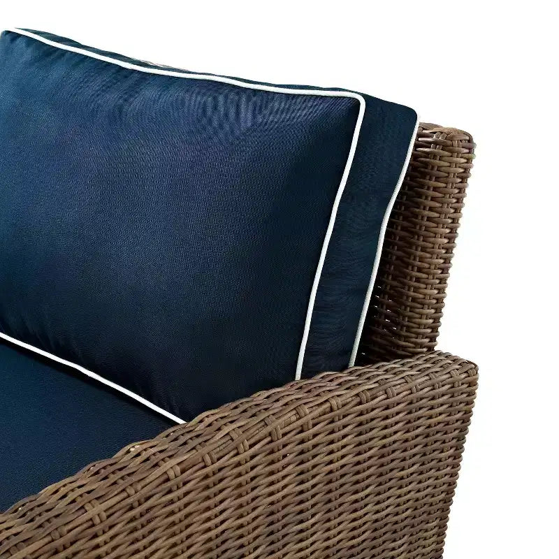 Conjunto de conversação de exterior em vime com 4 peças Bradenton - Crosley