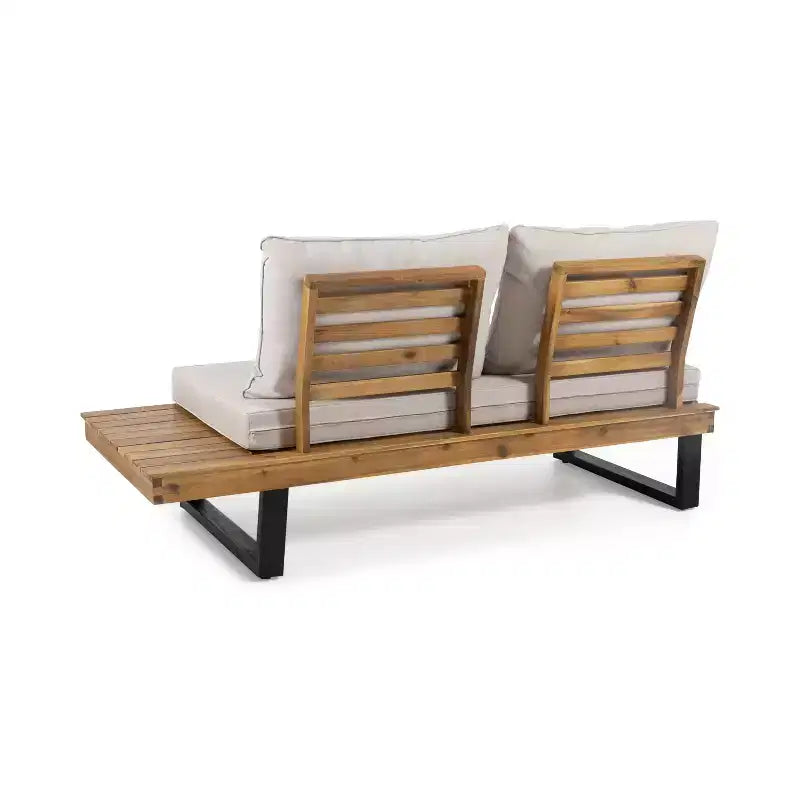 Ensemble de canapé d’extérieur modulable en L, ensemble de salon de patio, ensemble de sièges de jardin pour discuter avec table basse et coussins résistants à l’eau - ModernLuxe