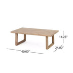 Gartenmöbel-Set aus Akazienholz, Outdoor-Sitzgruppe mit Couchtisch und weichen Polstern für Hinterhof, Veranda und Balkon, Beige – Merax