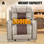 Fauteuil inclinable grand format en similicuir, design américain, pour le salon
