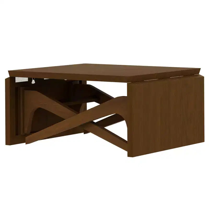 2-in-1-salontafel, uitschuifbare eettafel, tafel met verstelbare hoogte voor thuis en kantoor, ruimtebesparend - ModernLuxe