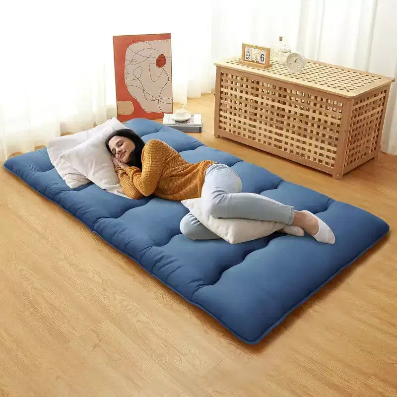 Japonská futonová matrace, skládací podložka na spaní na podlaze, tatami podložka do domácnosti, kempingová matrace